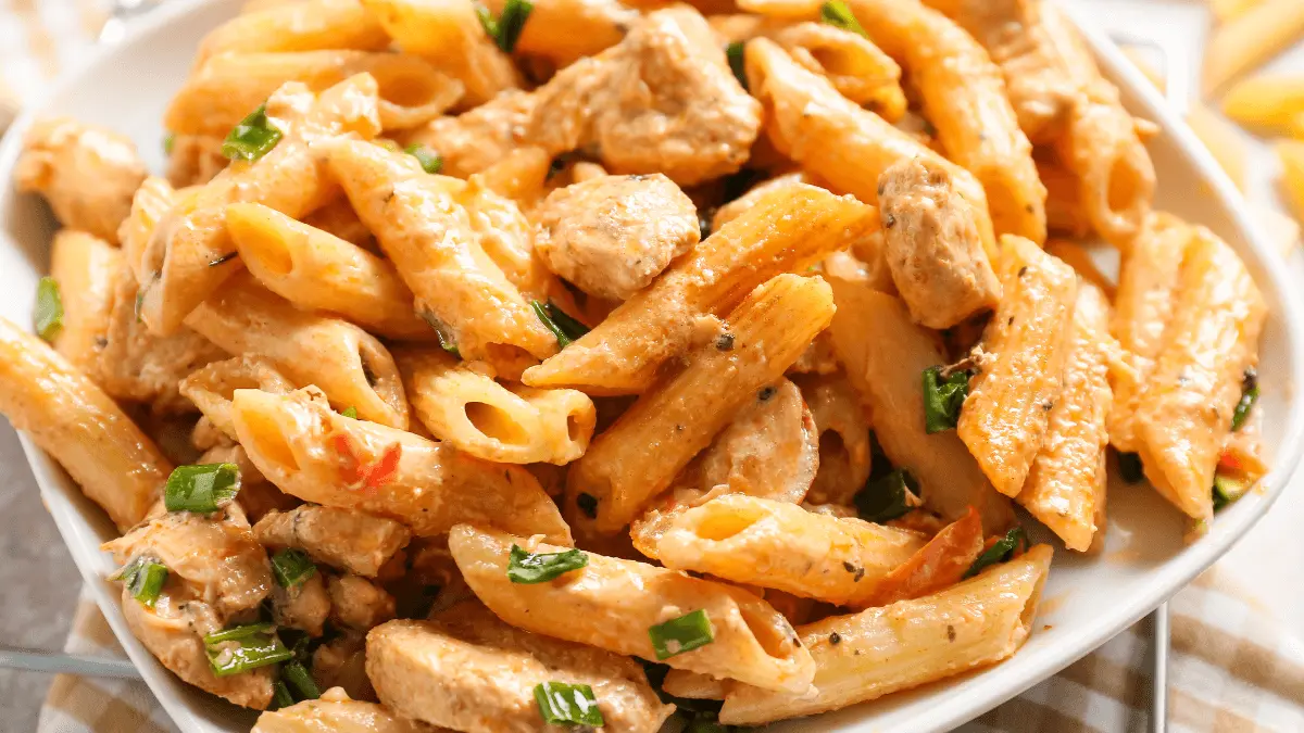 Delicious Boursin Chicken Pasta.