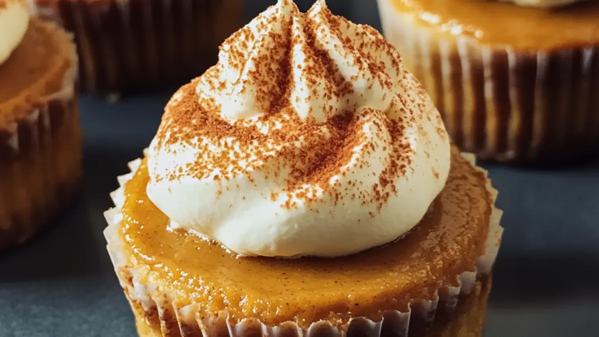 Mini Pumpkin Cheesecakes