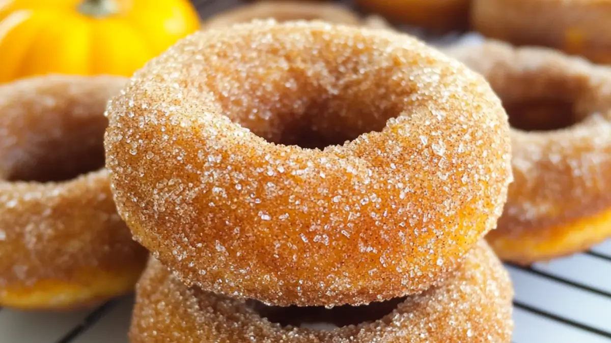 Pumpkin Cinnamon Sugar Donuts