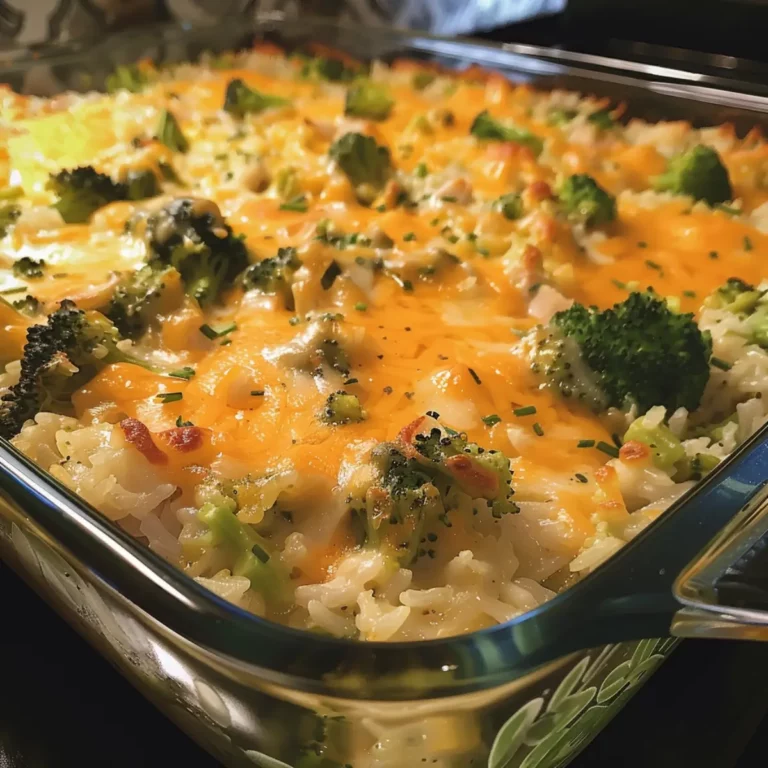 Broccoli, Rice, Cheese, and Chicken Casserole