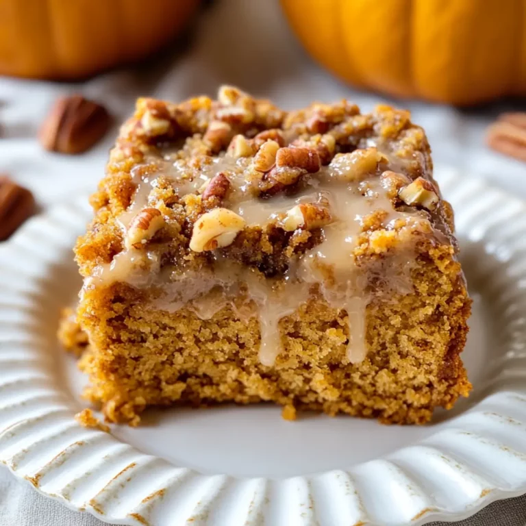 Pumpkin Coffee Cake with Maple Glaze