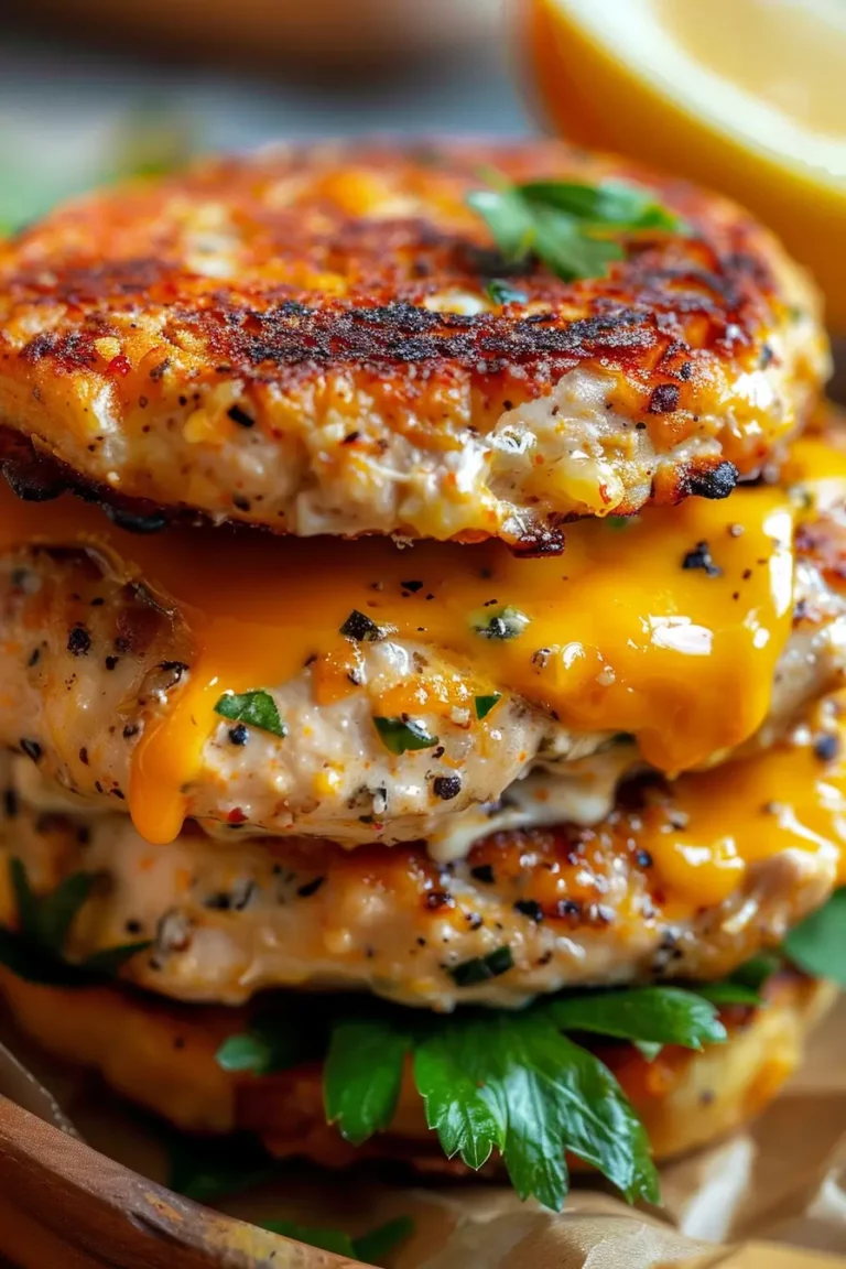 Cheddar Ranch Chicken Burgers