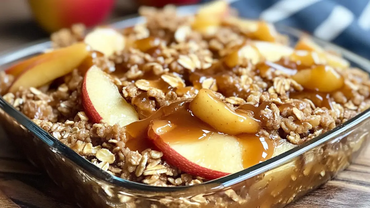 Caramel Apple Oatmeal Bake