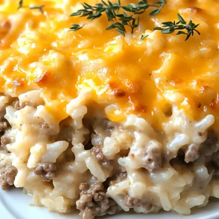 Cheesy Hamburger Rice Casserole