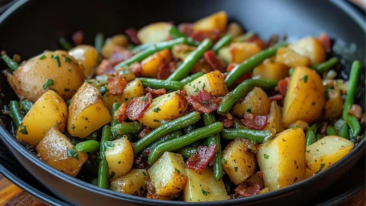 Country Ranch Green Beans and Potatoes with Bacon