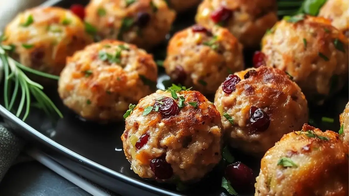 Cranberry & Turkey Stuffing Balls