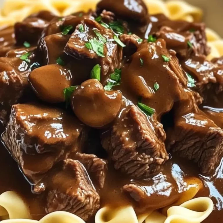 Crockpot Beef Tips and Noodles