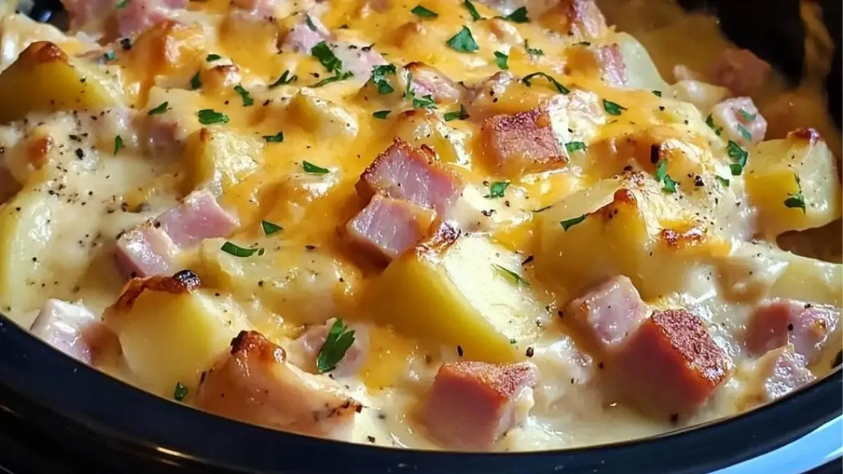 Crockpot Ham and Potato Casserole