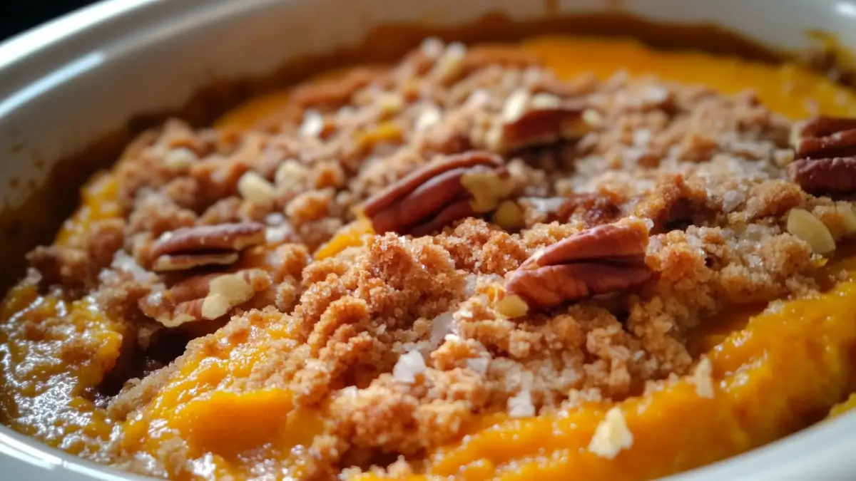 Crockpot Pumpkin Cobbler with Cake Mix