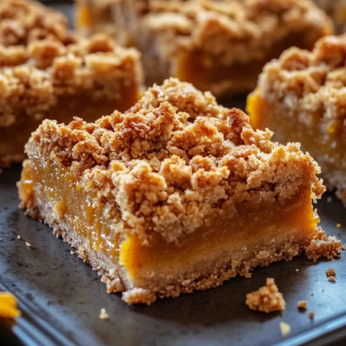 Pumpkin Pie Crumble Bars