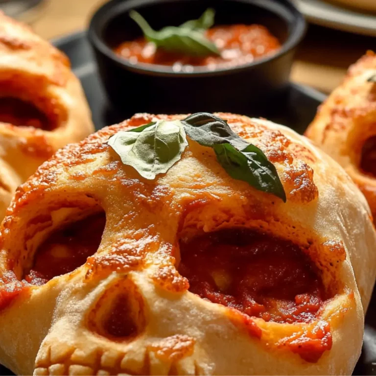 Halloween Pizza Skulls