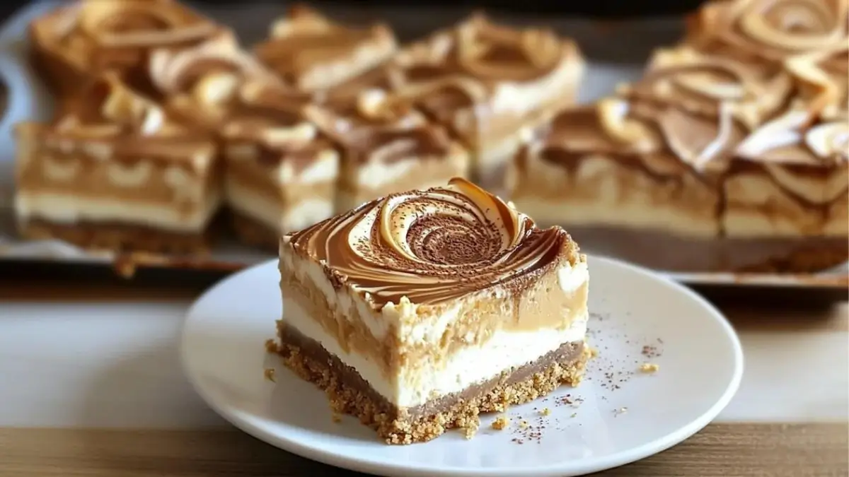 Coffee Caramel Cheesecake Bars