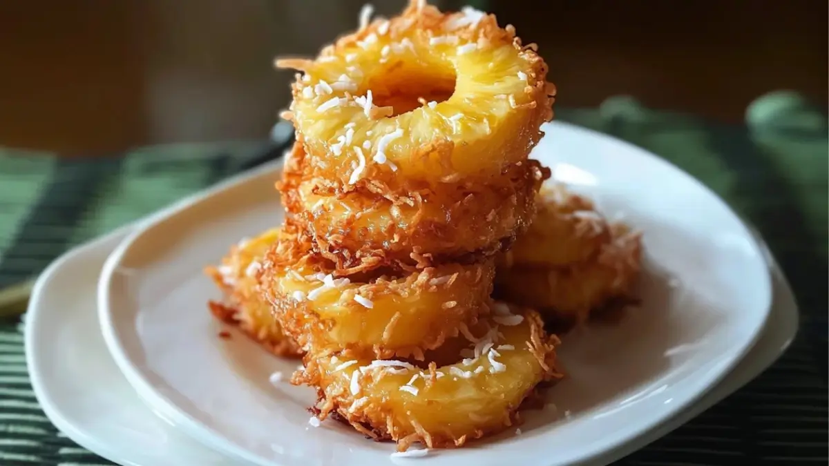 Fried Pineapple with Coconut Crust