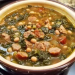 Black-Eyed Pea Soup with Sausage & Collard Greens