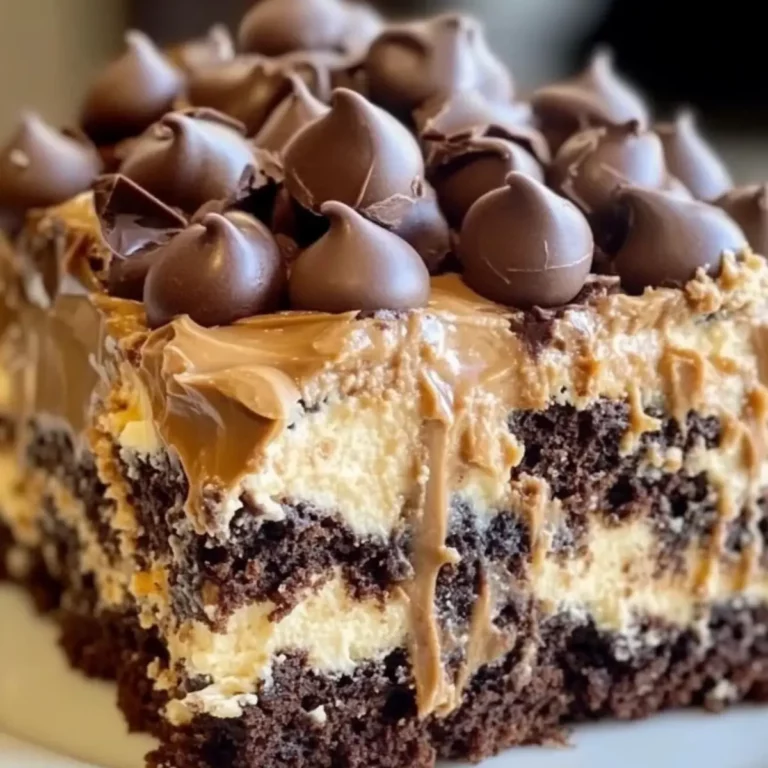 Chocolate Peanut Butter Poke Cake