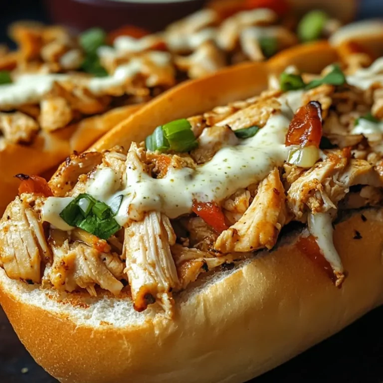 Slow Cooker Chicken Philly Sandwiches