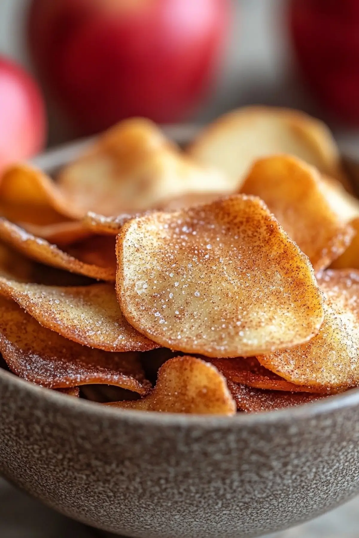 Air Fryer Apple Chips with Cinnamon Sugar