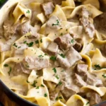 Slow Cooker Beef Stroganoff