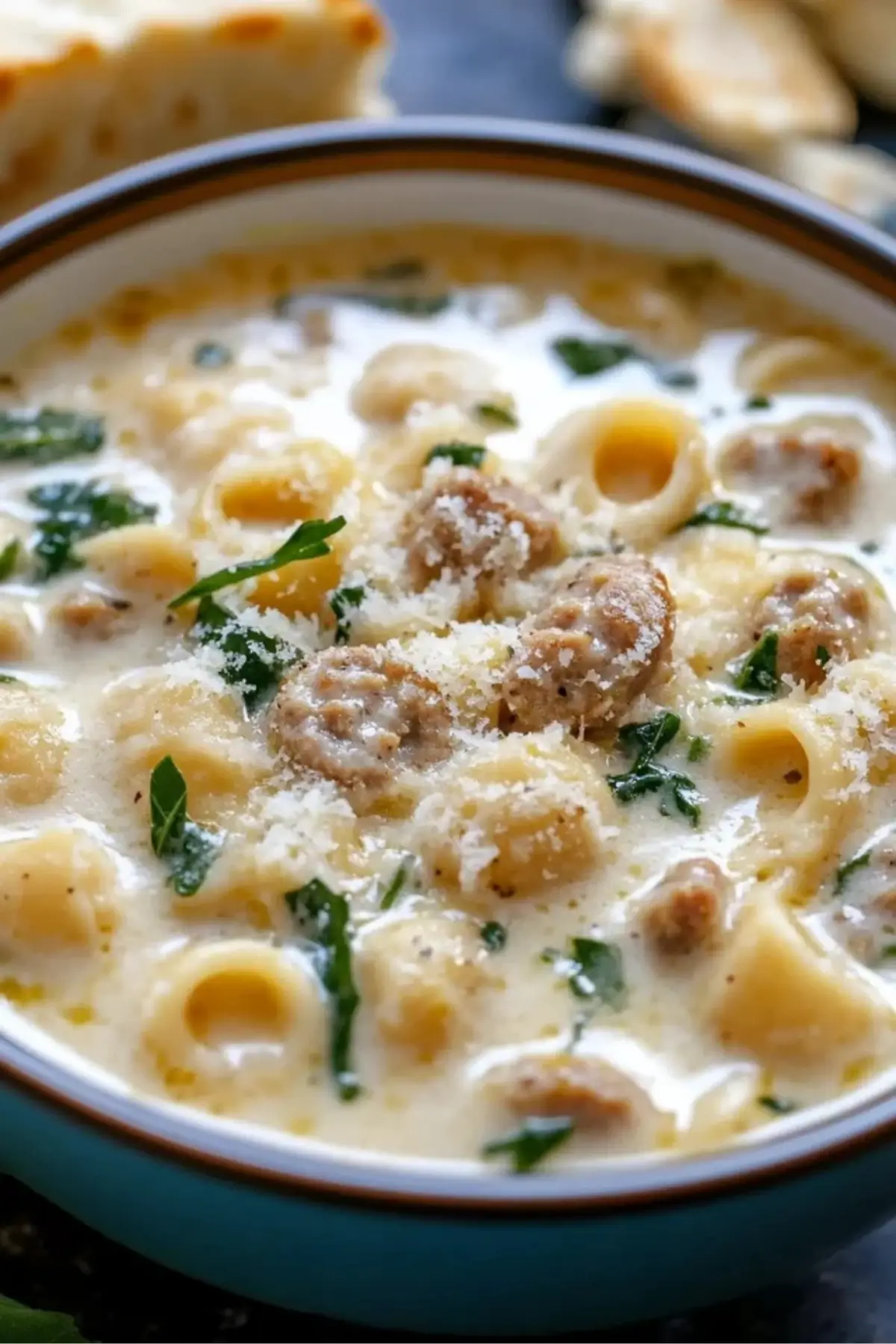 Creamy Parmesan Italian Sausage Soup