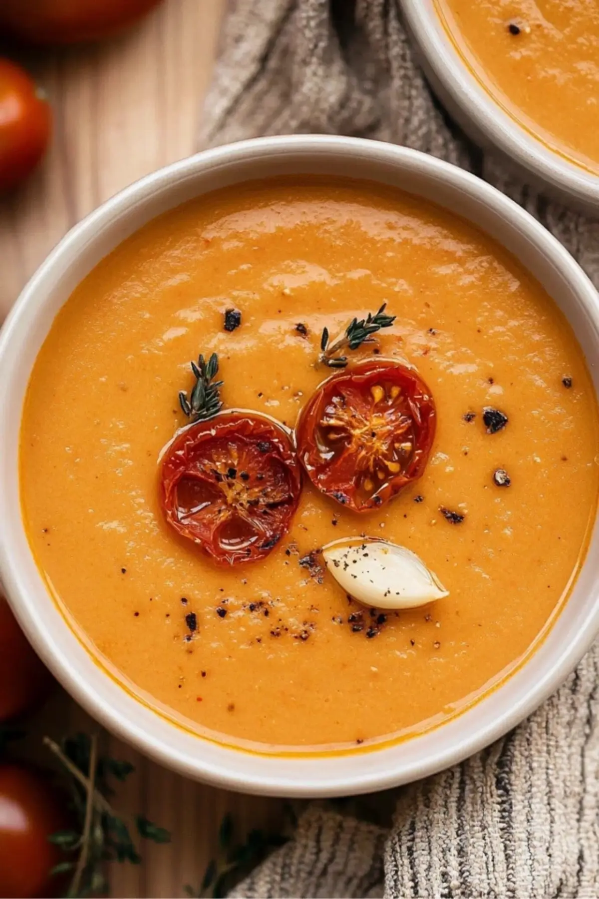 Creamy Roasted Garlic Tomato Soup