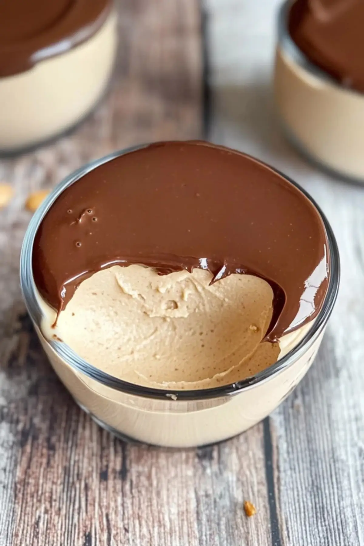 Decadent Vegan Peanut Butter Mousse with Chocolate Ganache