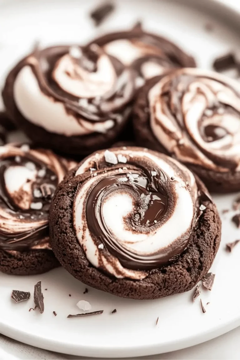 Chocolate Marshmallow Swirl Cookies