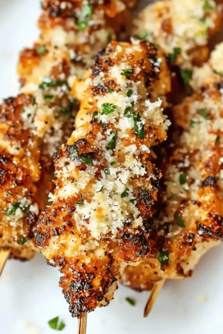 Garlic Parmesan Chicken Skewers