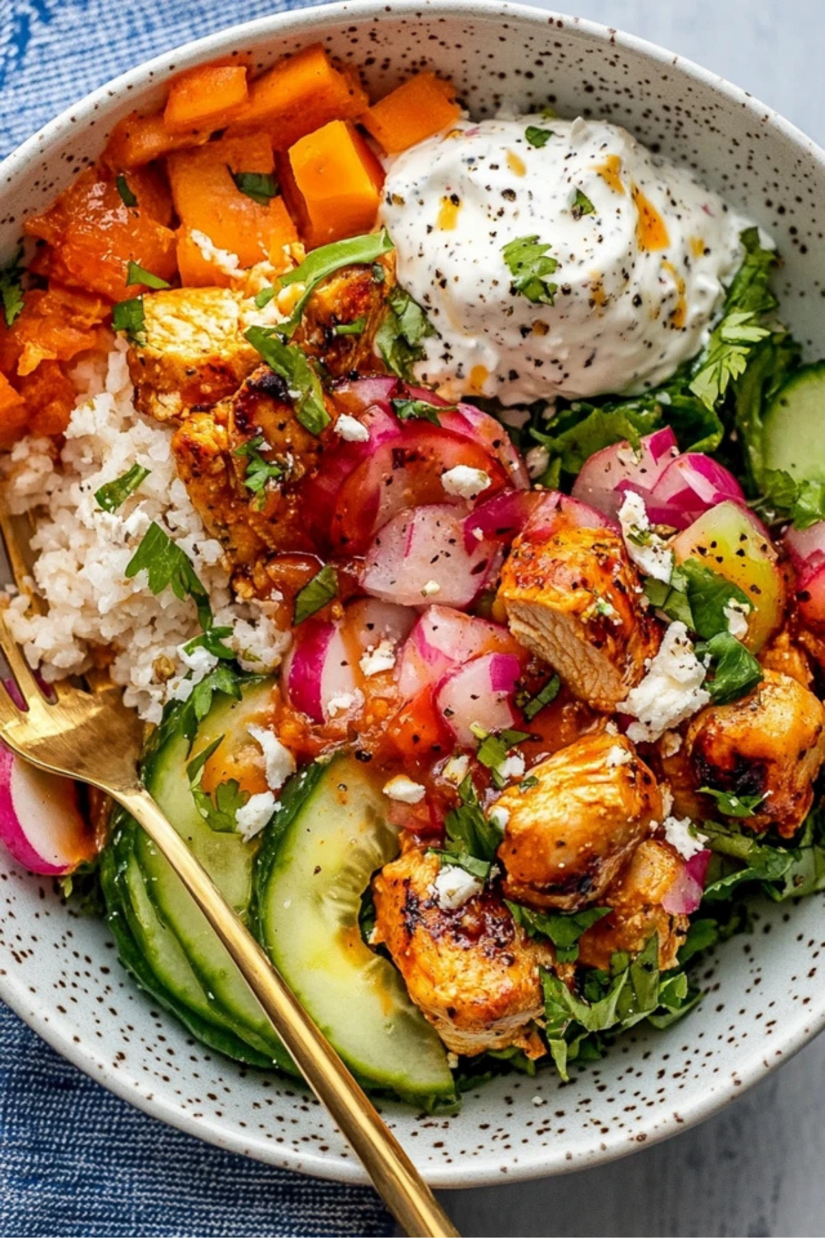 Harissa Honey Chicken Bowls