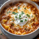 Cozy and Easy Lasagna Soup