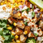 Mexican Street Corn Chicken Rice Bowl