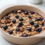 Easy Blueberry Baked Oatmeal