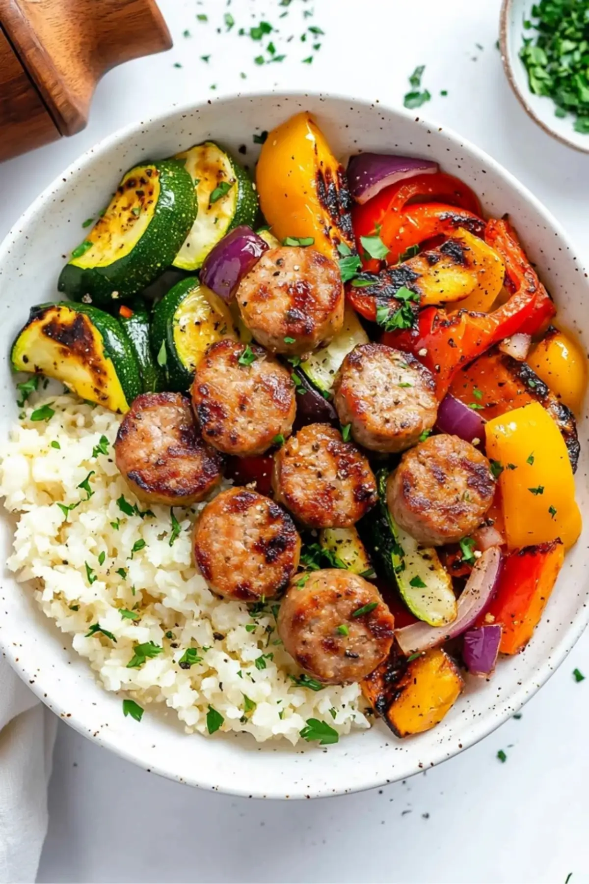 Air Fryer Chicken Sausage and Veggies