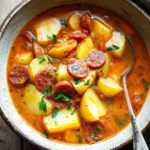 Spanish Potato Soup with Chorizo