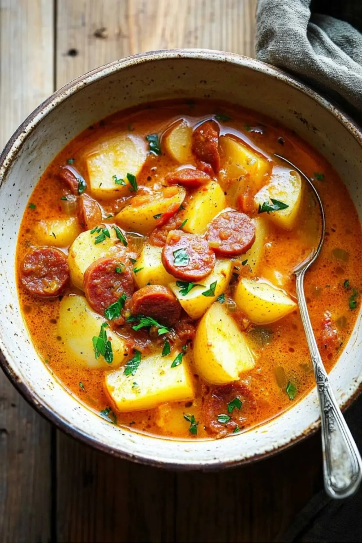 Spanish Potato Soup with Chorizo