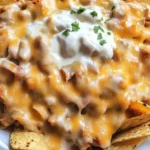 Crockpot Creamy Chicken Nachos