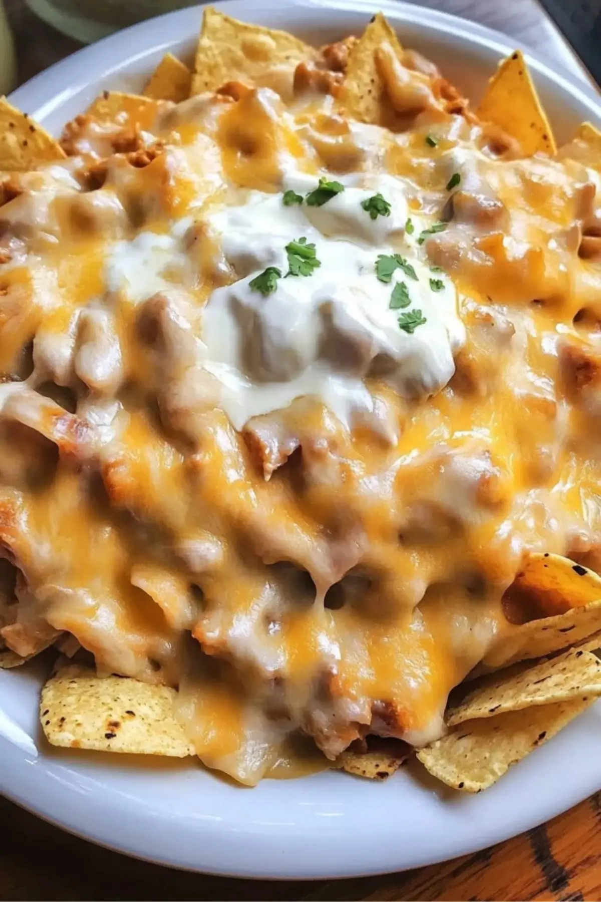 Crockpot Creamy Chicken Nachos