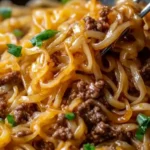 Mongolian Ground Beef Noodles