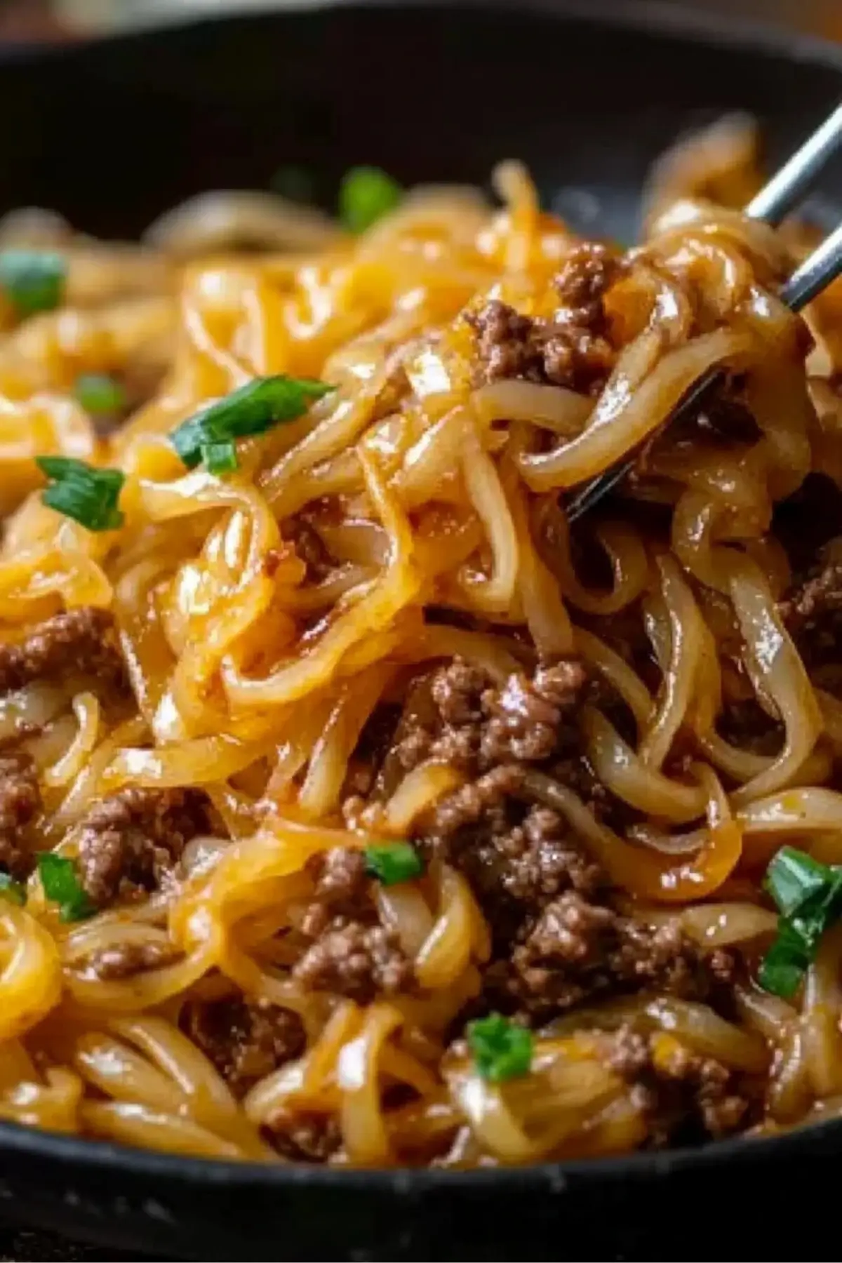 Mongolian Ground Beef Noodles