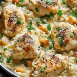 One-Pan Creamy Parmesan Chicken and Rice