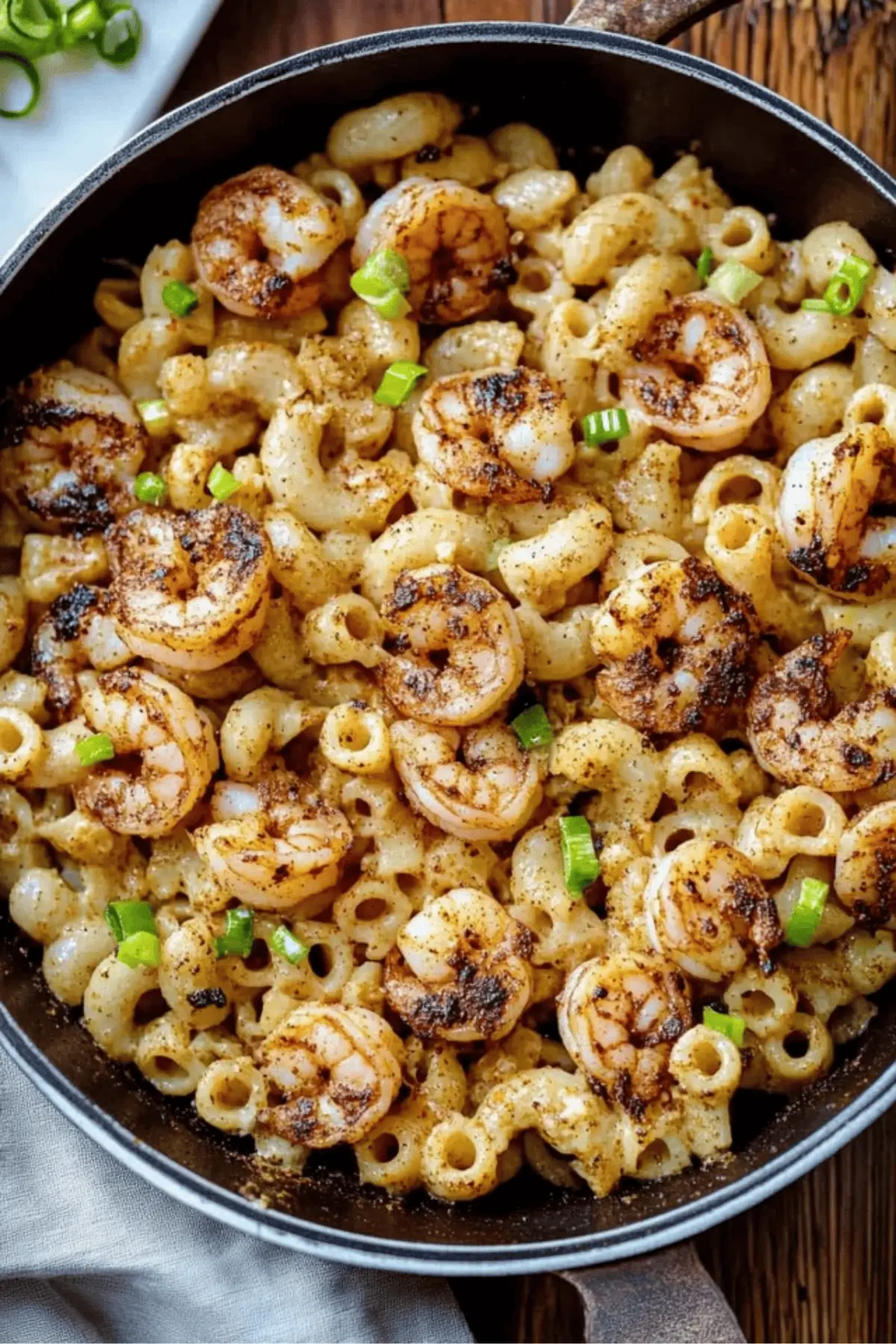 Creamy Blackened Shrimp Cavatappi