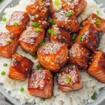 Easy Honey Garlic Salmon Bites