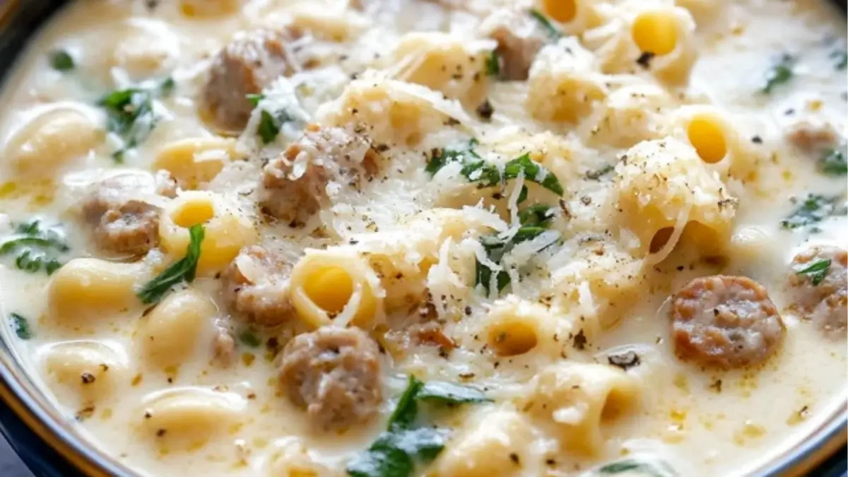 Creamy Parmesan Italian Sausage Soup