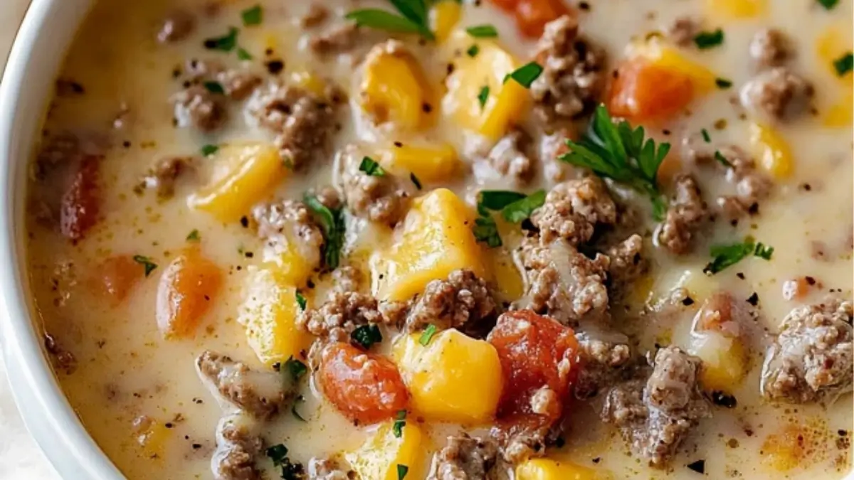 Easy Cheeseburger Soup