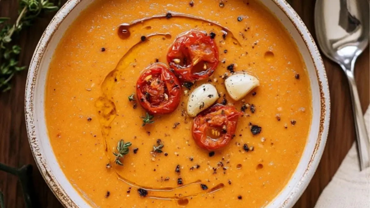 Creamy Roasted Garlic Tomato Soup