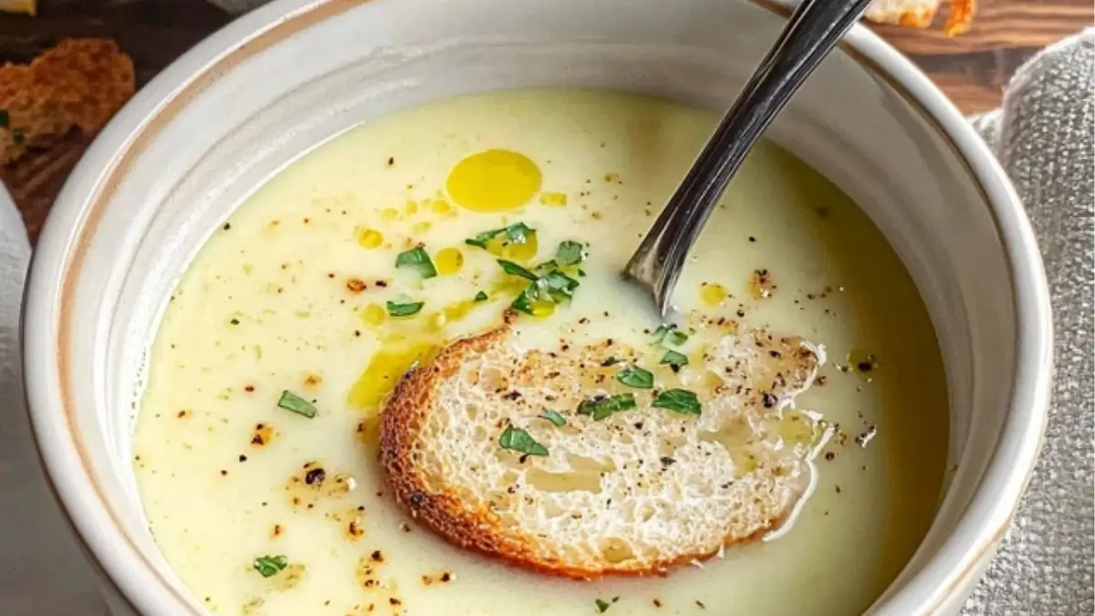 Velvety French Garlic Soup