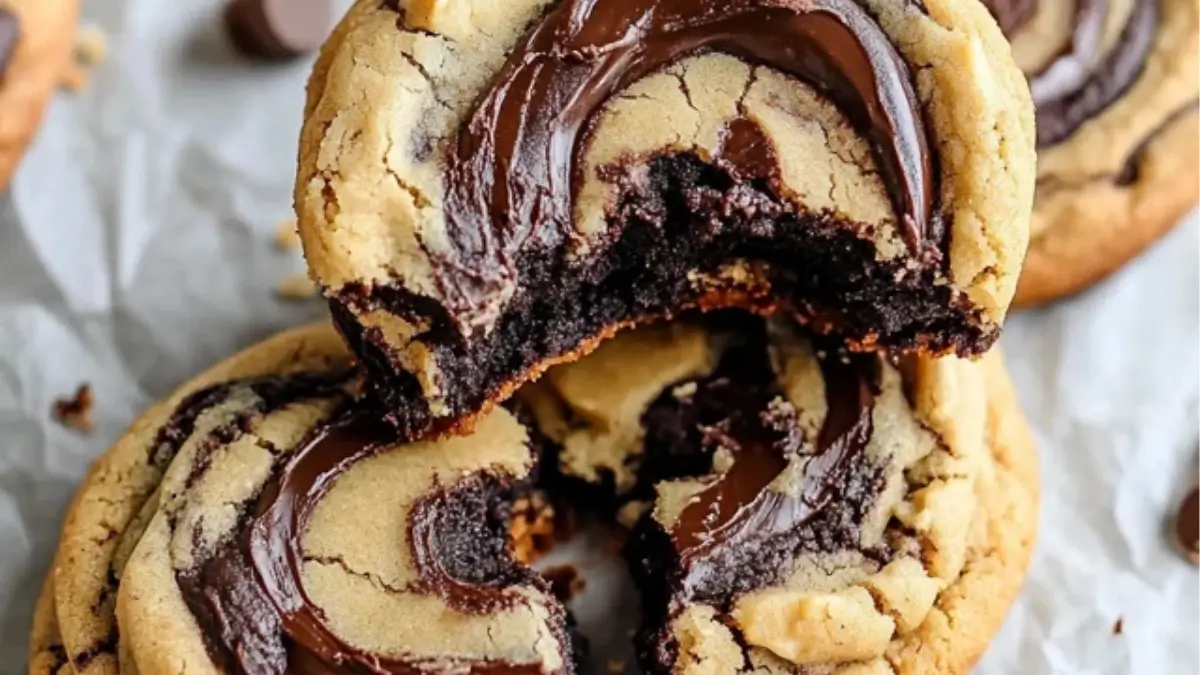 Peanut Butter Brownie Swirl Cookies