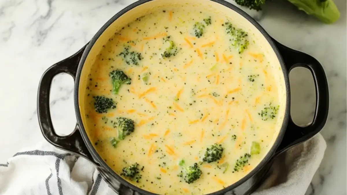 Cozy and Healthy High-Protein Broccoli Cheddar Soup