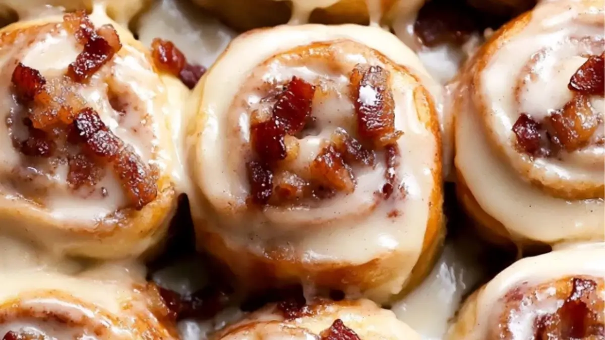 Bourbon Maple Bacon Cinnamon Rolls