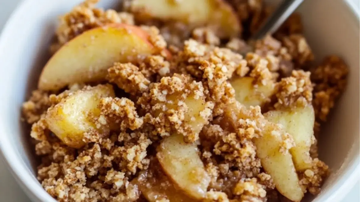 Easy & Healthy Breakfast Apple Crumble Recipe