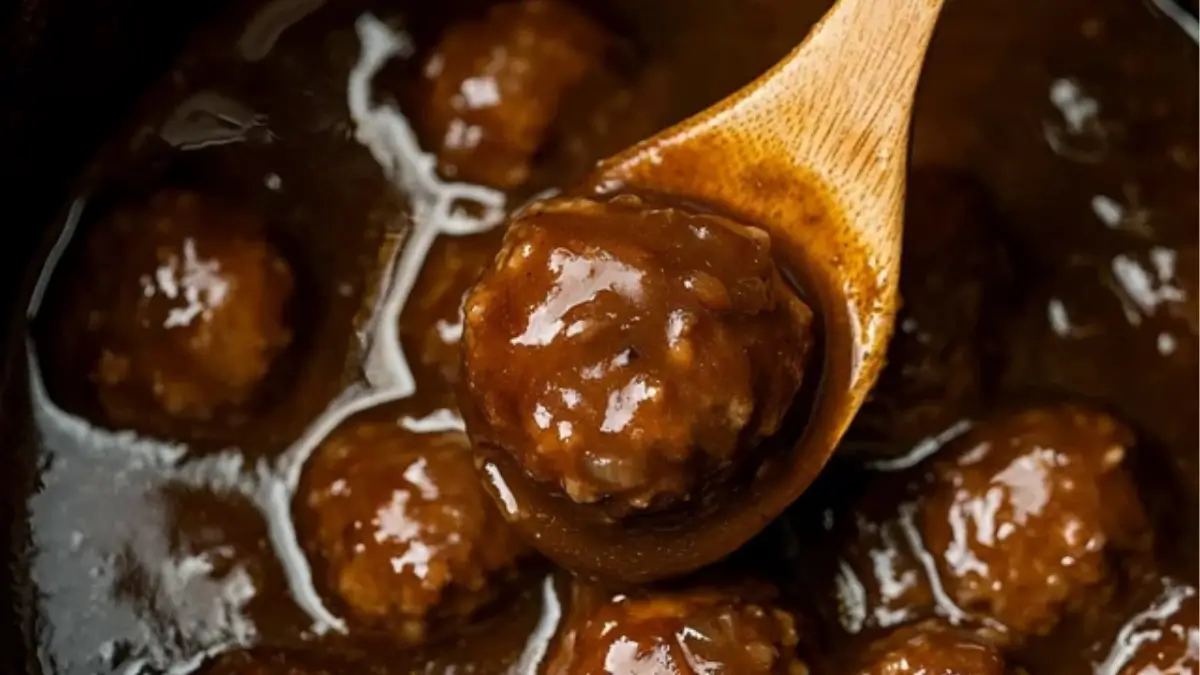 Slow Cooker Salisbury Steak Meatballs